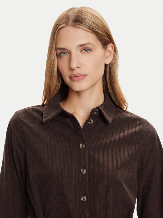 Vero Moda Vero Moda Košeľové šaty Elly 10334288 Hnedá Regular Fit