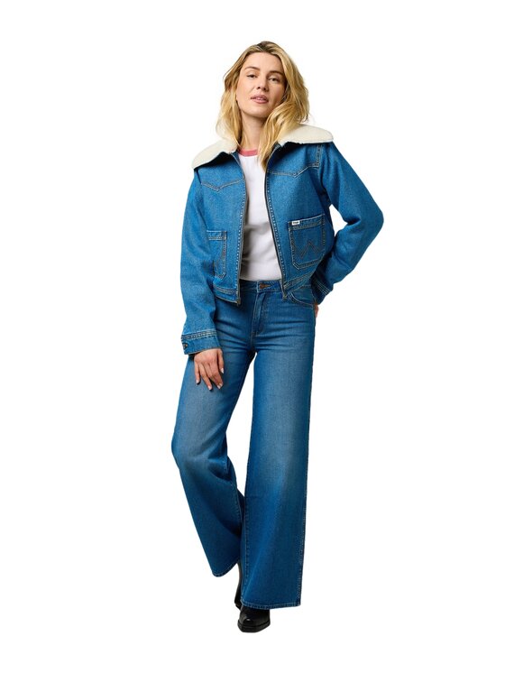 Wrangler Wrangler Kurtka jeansowa 112370833 Niebieski Comfortable Fit