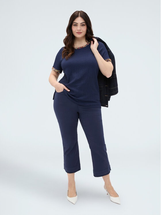 Fiorella Rubino Fiorella Rubino Pantaloni di tessuto P707T205197N034 Blu Flare Fit