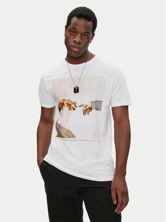 Brave Soul Brave Soul T-särk MTS-149CHAPEL Valge Regular Fit