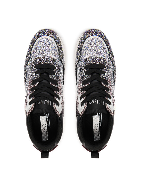 Liu Jo Liu Jo Sneakersy Maxi Wonder Glitter 01 BF5009 TX007 Srebrny