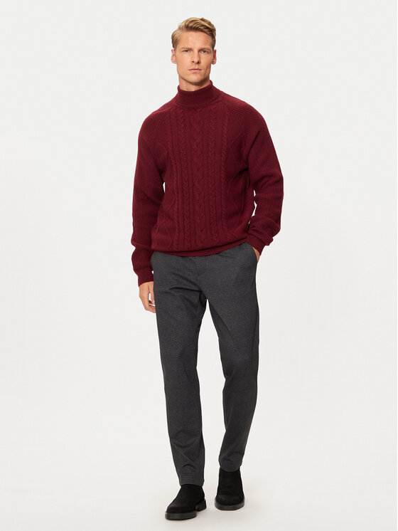 Hechter Paris Hechter Paris Rollkragenpullover 65019 142814 Rot Regular Fit