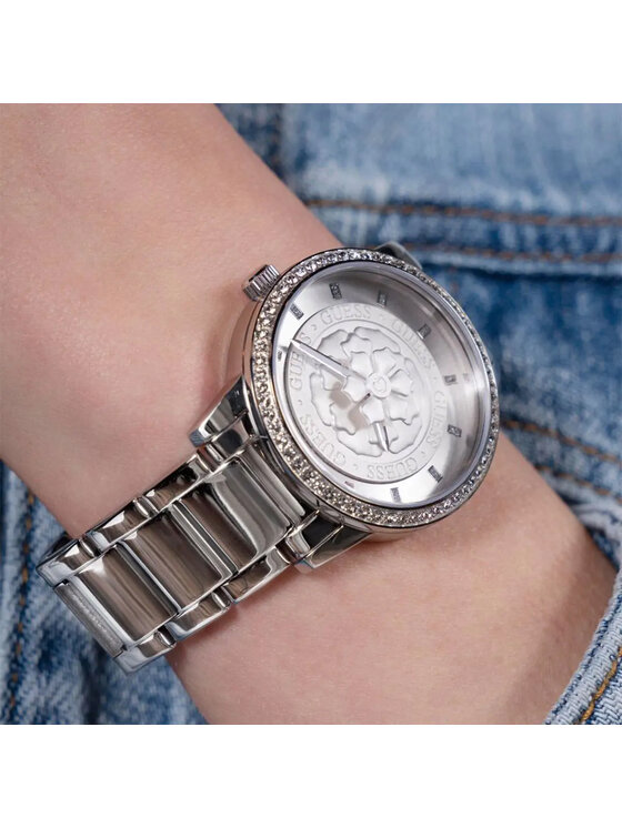 Guess Guess Hodinky GW0747L1 Strieborná