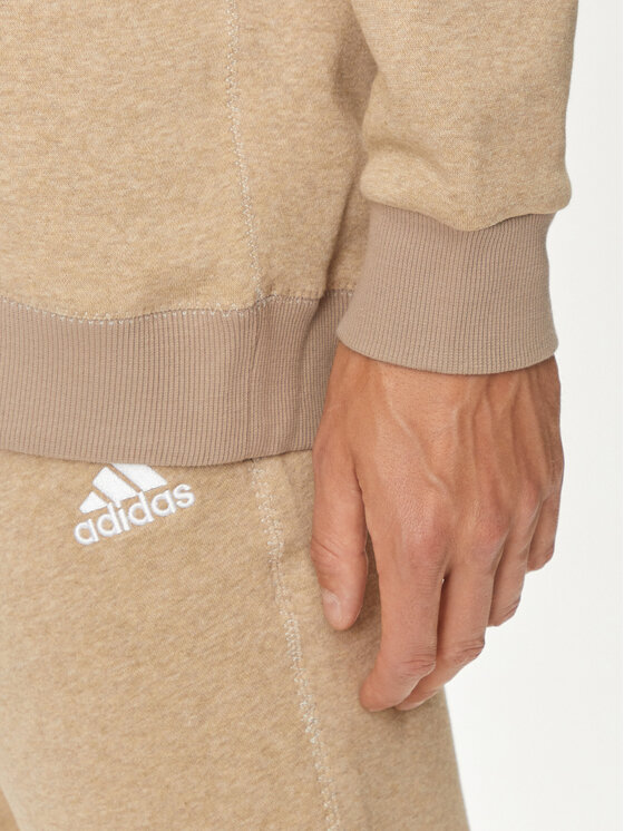 adidas Sweatshirt Seasonal Essentials IY6613 Beige Regular Fit Modivo