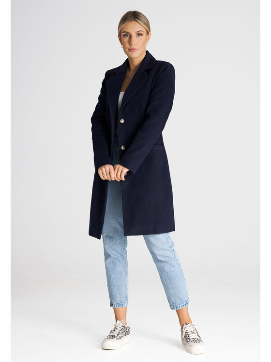 FIGL FIGL Kabát M989 Tmavomodrá Regular Fit