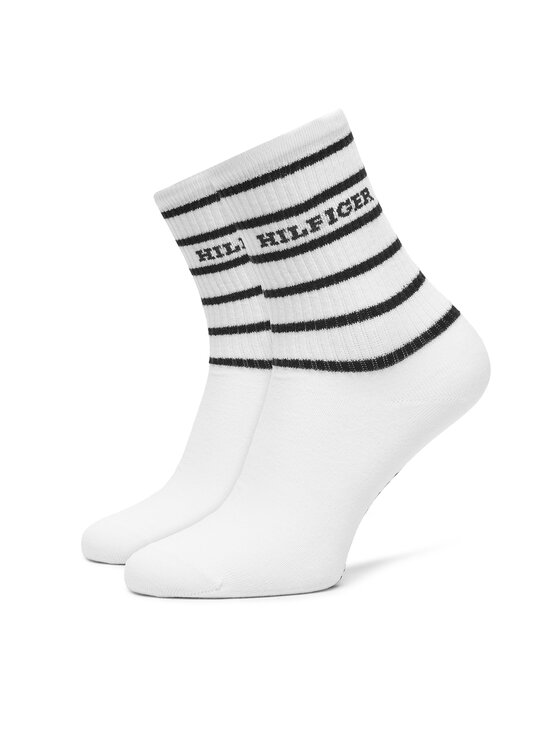 Tommy Hilfiger Tommy Hilfiger 2er-Set hohe Damensocken 701236457 Écru