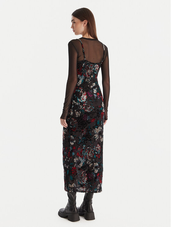 Desigual Desigual Sukienka codzienna Cassidy 25WWVK11 Czarny Slim Fit