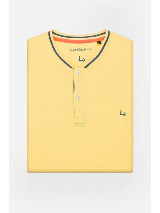 Lancerto Lancerto Polo Damian PO073122000014 Żółty Regular Fit