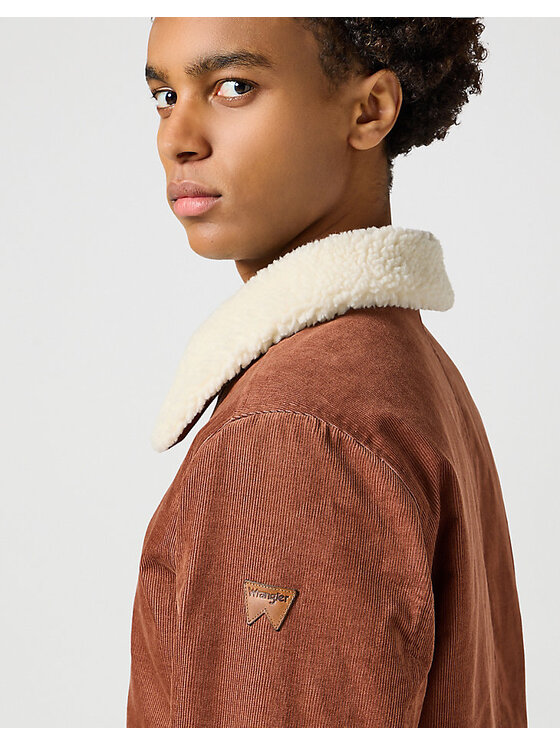 Wrangler Wrangler Kurtka przejściowa CORDUROY Brązowy Regular Fit