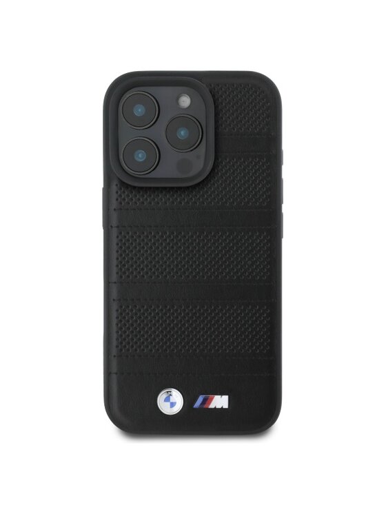 BMW Motorsport BMW Motorsport Etui na telefon M Perforated Tricolor Line Czarny