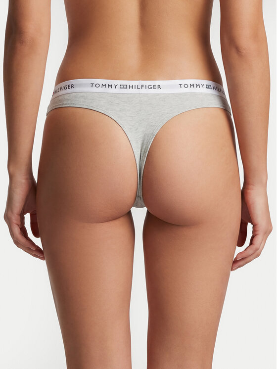 Tommy Hilfiger Tommy Hilfiger Kalhotky string UW0UW05875 Šedá