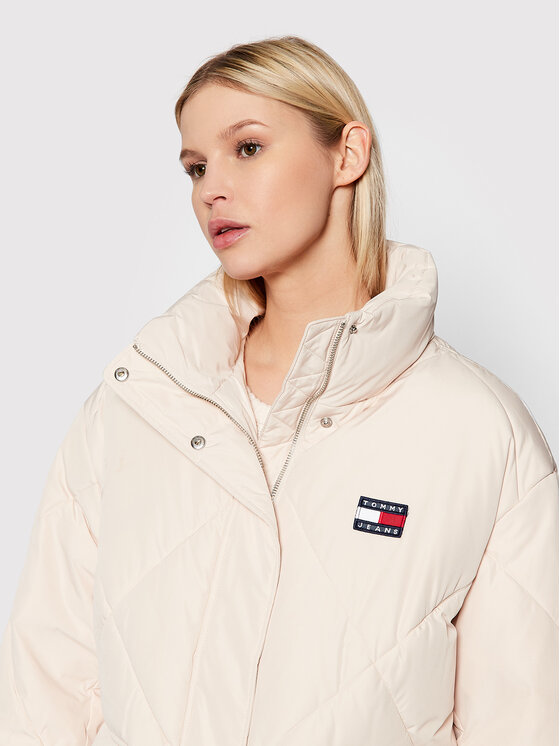 Tommy Jeans Tommy Jeans Žieminė striukė Longline Fashion DW0DW11107 Smėlio Regular Fit