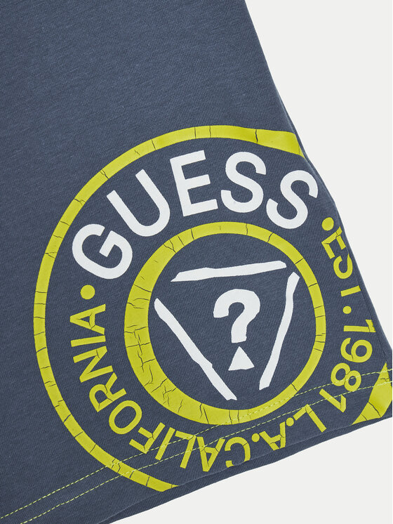 Guess Guess Футболка N5RI15 K8HM4 Cиній Regular Fit