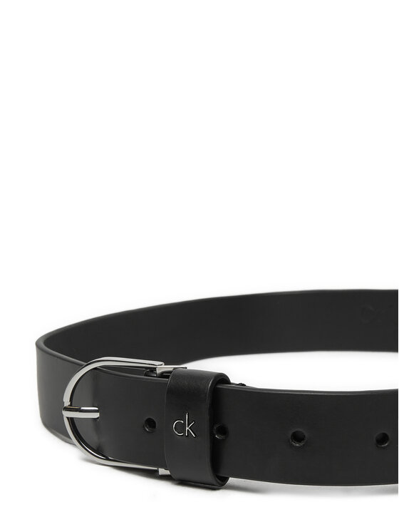 Calvin Klein Calvin Klein Sieviešu josta Ck Metal Loop Rnd Buckle 3.0 K60K612861 Melns