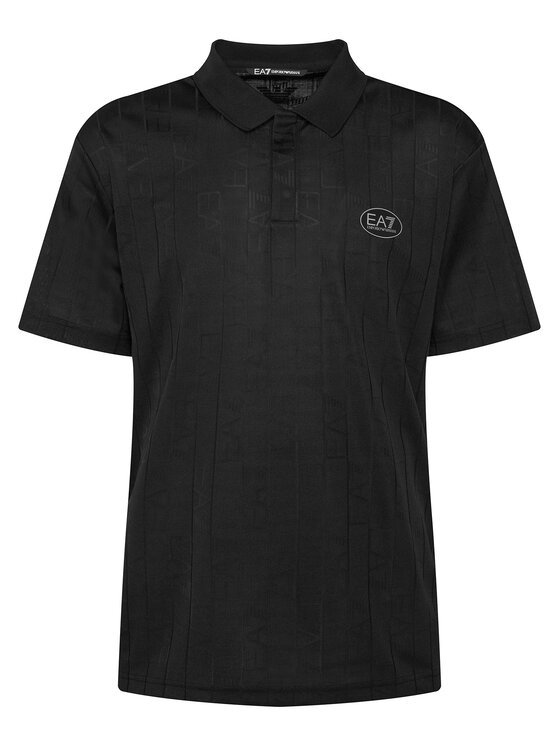 EA7 Emporio Armani Tricou polo 7M001287 AF22277 Negru Regular Fit