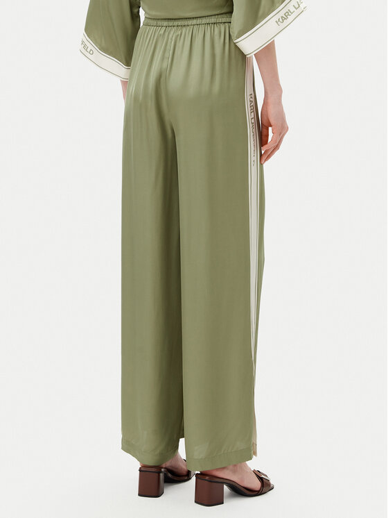 KARL LAGERFELD KARL LAGERFELD Hlače A2W10118 Zelena Relaxed Fit