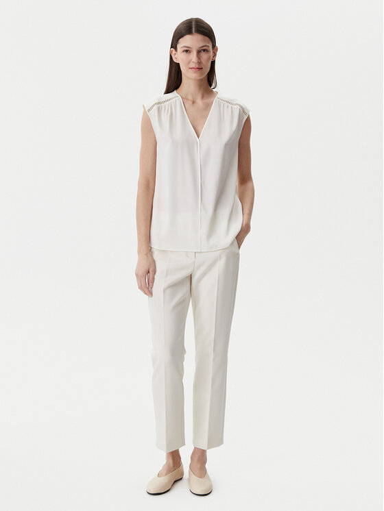 BOSS BOSS Blúz Binadi 50540616 Fehér Relaxed Fit