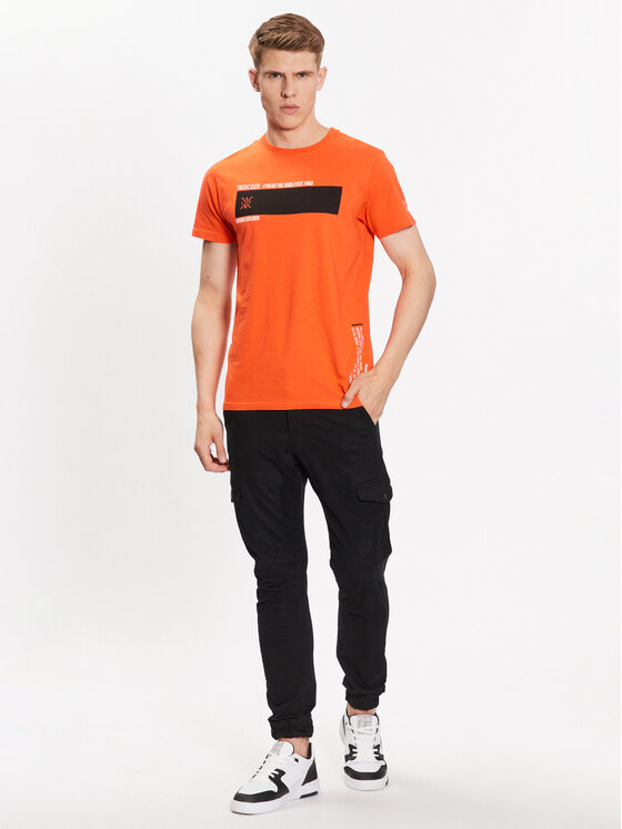 INDICODE INDICODE T-shirt Kato 40-949 Rosso Regular Fit