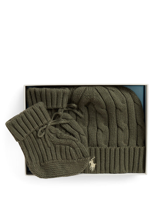 Polo Ralph Lauren Polo Ralph Lauren Набір шапка і шкарпетки 320P01426506 Темно-зелений