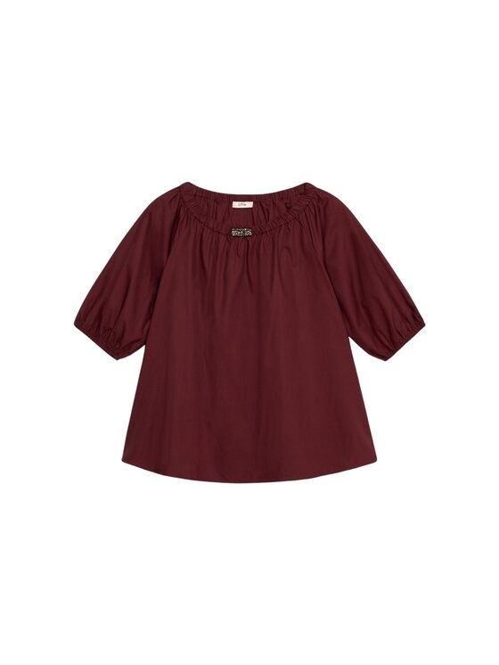 Oltre Oltre Bluzka 2485J100726N036 Bordowy Over Fit