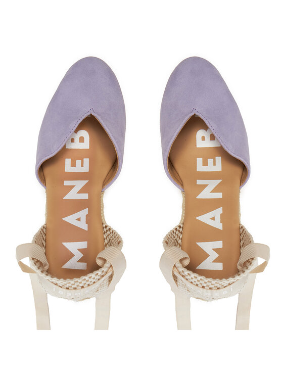 Manebi Manebi Espadrile Hamptons Heart-Shaped Wedge Espadrilles W 1.3 WH Violet