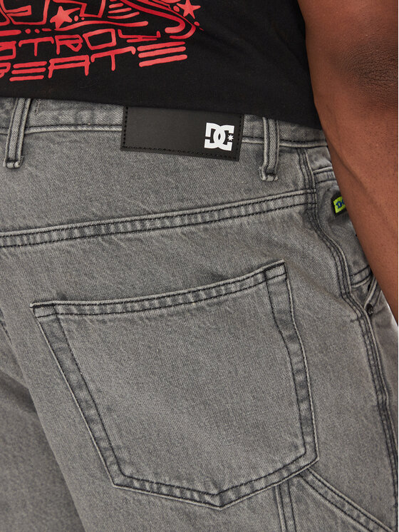 DC DC Szorty jeansowe Carpenter Baggy Short Rmg ADYS03019 Szary Baggy Fit