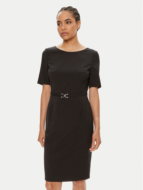 BOSS Boss Kleid für den Alltag Daleah 50490041 Schwarz Slim Fit