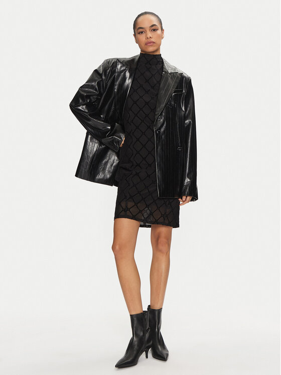 HUGO HUGO Kokteilinė suknelė 50527448 Juoda Slim Fit