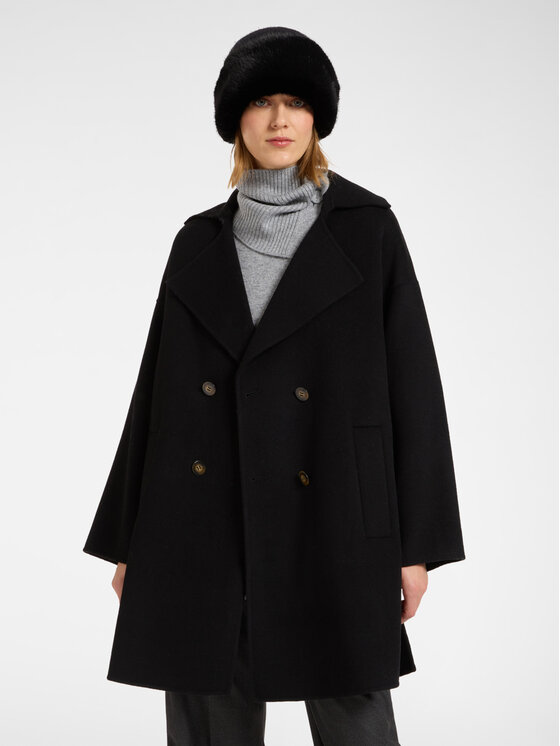 Elena Mirò Elena Mirò Cappotto invernale 8081E000162N033 Nero Regular Fit