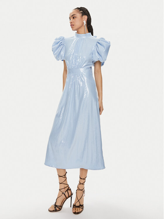 ROTATE ROTATE Coctailkleid Dawnana 1122932322 Himmelblau Regular Fit