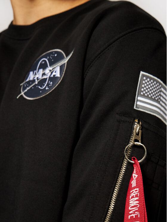 Alpha Industries Alpha Industries Bluza Space Shuttle 178307 Czarny Regular Fit