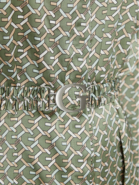 Guess Guess Marškinių tipo suknelė W5RK40 WF1T2 Žalia Regular Fit