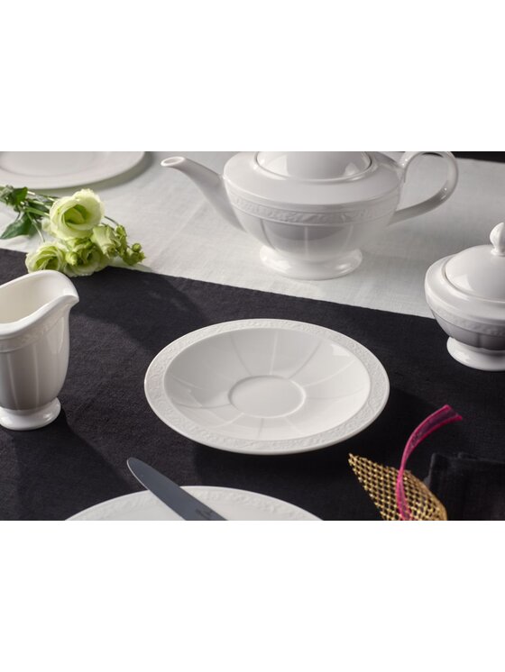 Villeroy & Boch Villeroy & Boch Spodek do filiżanki White Pearl Villeroy & Boch Biały