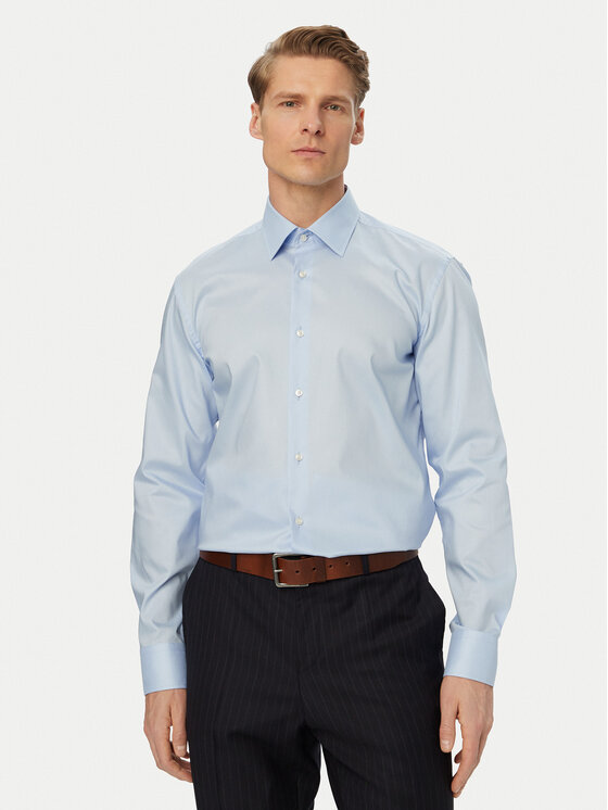 BOSS Cămașă H-Hank 50560704 Albastru deschis Slim Fit
