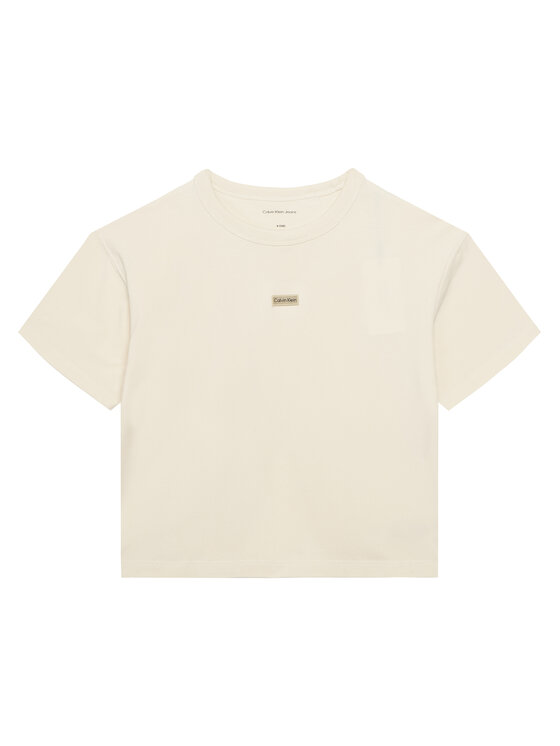 Calvin Klein Jeans Tricou Folded Logo IG0IG03063 Bej Regular Fit