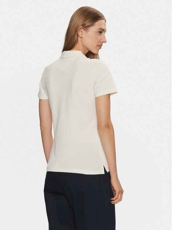 Tommy Hilfiger Tommy Hilfiger Polo majica WW0WW43930 Bež Slim Fit