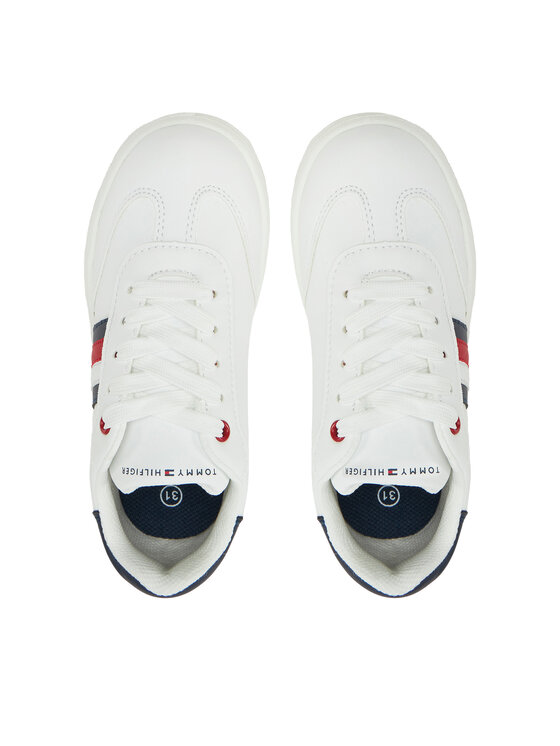 Tommy Hilfiger Tommy Hilfiger Sneakersy Stripe Low Cut Lace-Up Sneaker T3X9-33850-1355 M Biały