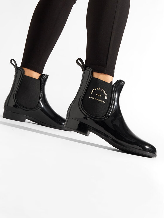 KARL LAGERFELD KARL LAGERFELD Гумени ботуши KL94770 Черен