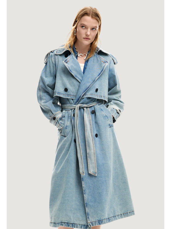 Desigual Desigual Trench CHAQ_VIO Blu Casual Fit