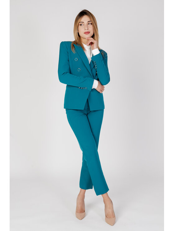 Silence Silence Pantaloni chino BASIC CASSIOPEA Verde Basic Fit