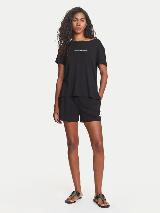 Emporio Armani Emporio Armani Pantaloni scurți sport EW000781 AF12192 UC001 Negru Regular Fit