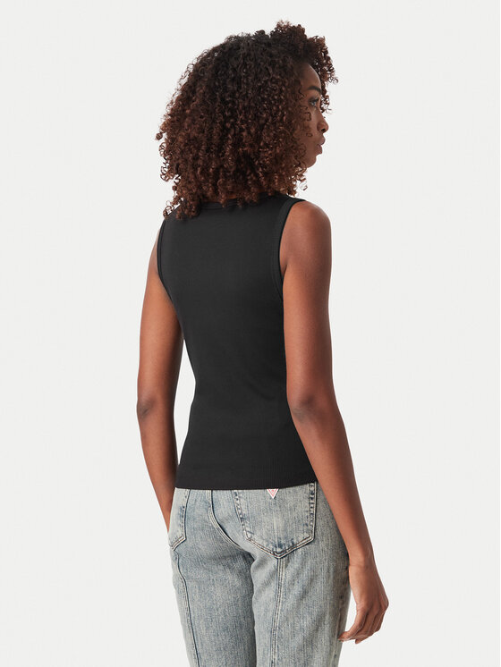 Guess Guess Top W6YP30 K4380 Crna Slim Fit
