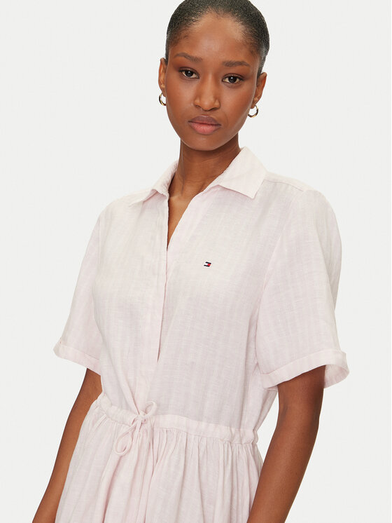 Tommy Hilfiger Tommy Hilfiger Košilové šaty Ess WW0WW44672 Růžová Regular Fit