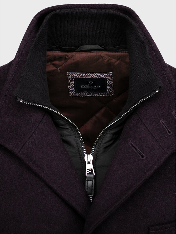 Evenemen Evenemen Płaszcz zimowy ANDARE Bordowy Slim Fit