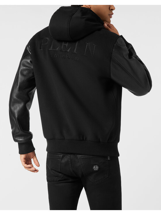 PHILIPP PLEIN PHILIPP PLEIN Kurtka bomber 25603 Czarny Regular Fit