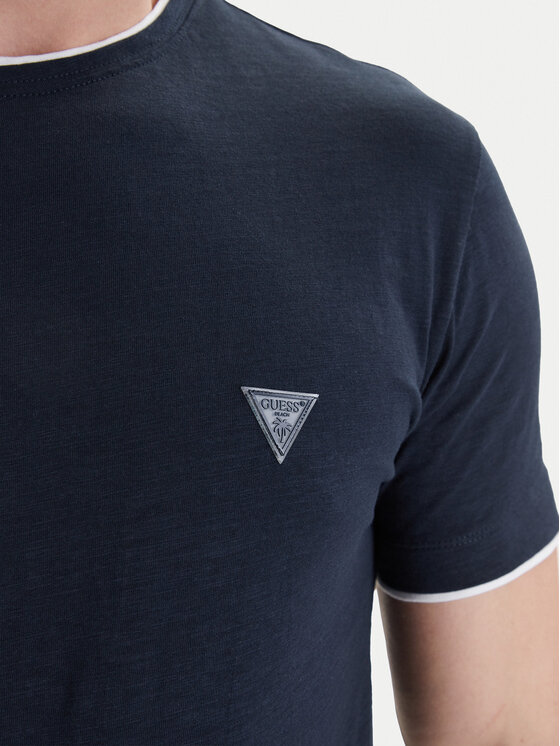Guess Guess T-shirt F6GI06 K6XN4 Blu Slim Fit