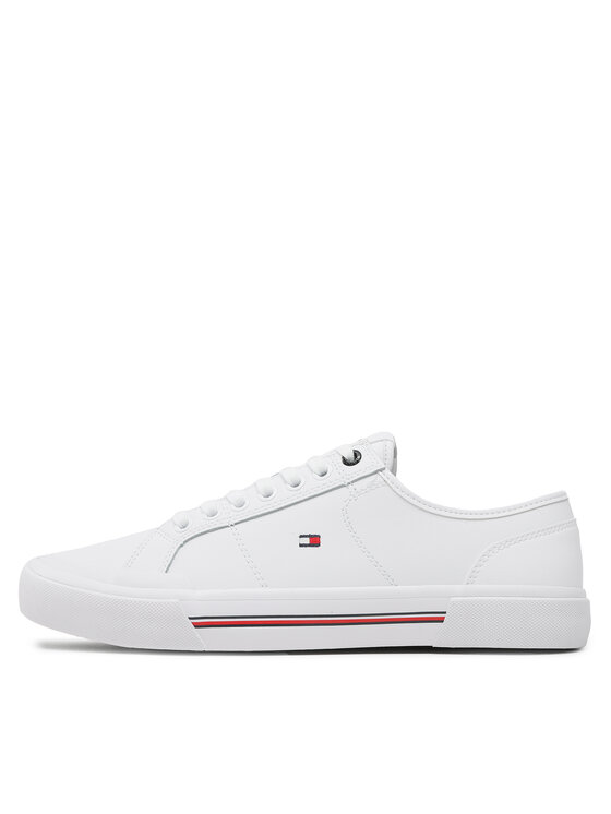 Tommy Hilfiger Tommy Hilfiger Tenisky Core Corporate Vulc Leather FM0FM04561 Biela