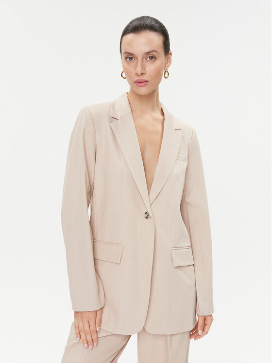 Vila Vila Pintsak 14088013 Beež Regular Fit