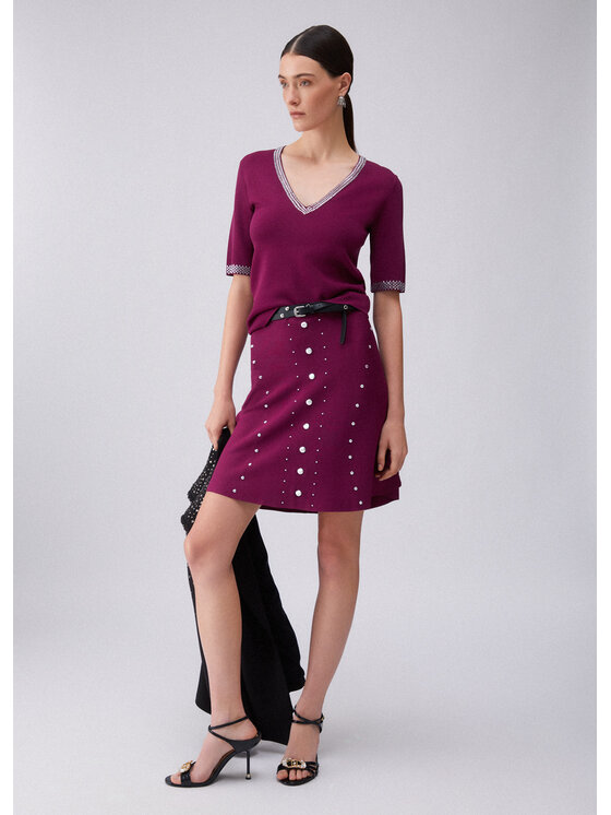 Liu Jo Liu Jo Sweter WA6222MS55N92428 Fioletowy Regular Fit