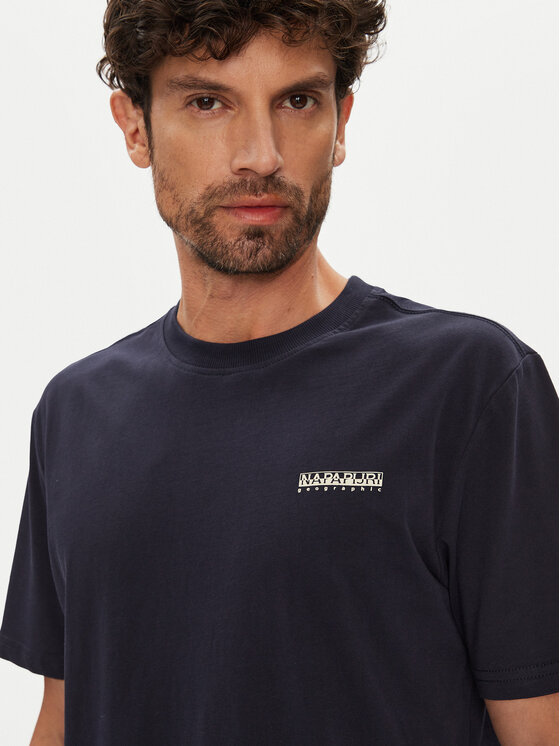 Napapijri Napapijri T-krekls Smallbox NP0A88TR Tumši zils Regular Fit